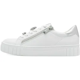 Marco Tozzi Sneaker Low Damen Weiß/Silber 38