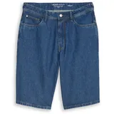 Tom Tailor DENIM Herren TTWAYLEN RELAXED Jeans Shorts, blau, Uni, Gr. XL