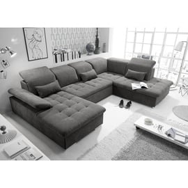 ed-lifestyle Wohnlandschaft Wayne U Sofa 3-teilig Holzwerkstoff/Nosag