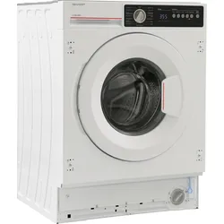 A (A bis G) SHARP Einbauwaschmaschine "ES-NIB814BWNA-DE" Waschmaschinen weiß Einbauwaschmaschinen