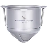 Boundless Voyage Ti6002P Titan-Kaffeetropfer, wiederverwendbarer Kaffeefilter mit Ständer