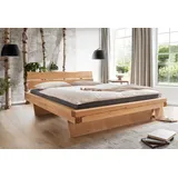 Balkenbett Bett Massivholz 140x200cm Kiefer massiv eichefarbig NEU OVP!!!