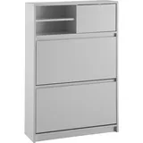 FineBuy Schuhschrank FineBuy Schuhkipper Garderobe Weiß Modern Schuhkommode Flurschrank