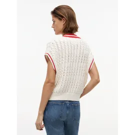 Tommy Hilfiger Pullunder mit Zopfmuster Weiß S