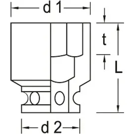 Gedore K 37 80 Kraftschraubereinsatz 1.1/2" 6-kant 80 mm