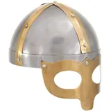 Wikinger-Helm Antik Replik LARP Silbern Stahl