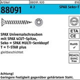 SPAX Schraube R 88091 SEKO T-STAR 3x 20/16-T10 A 2 200 Stück SPAX