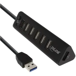 InLine Smart Hub - 7-fach USB 3.2 Gen.1 / 2.0 Hub mit Schnelllade-Anschluss