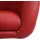 Mendler Esszimmerstuhl HWC-F19, Küchenstuhl Stuhl Drehstuhl Loungesessel, drehbar höhenverstellbar Kunstleder rot