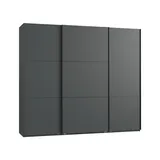 luma-home Schwebetürenschrank 3-türig 250 x 216 x 65 cm Anthrazit