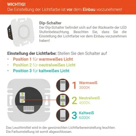 Longlife LED LED Treppenleuchte 1 eckig weiß/Aluminium
