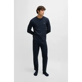 Boss für Herren. 50535870 Waffel-T-Shirt navy XL, Heimtextilien, Baumwolle, Langarm, Marine