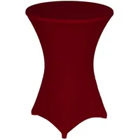 TexDeko Stretch Stehtischhusse für Bistrotisch Ø 80-85 cm Bordeaux