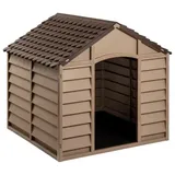 vidaXL Hundehütte Braun 86x84x82 cm Polypropylen - vidaXL