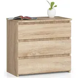 akord furniture factory AKORD Cl3 In Der Farbe Sonoma-eiche mit 3 Schubladen