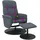 vidaXL Massagesessel mit Fußhocker Samt 50 x 105,5 x 50 cm Dunkelgrau