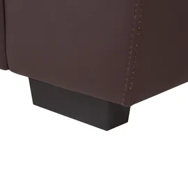 Beliani Sofa Kunstleder dunkelbraun