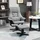 Homcom Relaxsessel mit Hocker Mikrofaser 100 x 100 x 100 cm