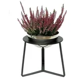 DanDiBo Ambiente Blumenhocker 27 x 27 cm Schwarz Silber