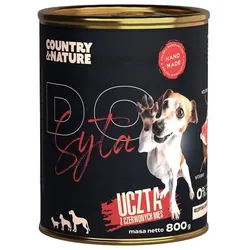 COUNTRY&NATURE Rotes Fleisch-Schmaus Nassfutter für Hunde 800 g