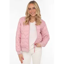 Zwillingsherz Bomberjacke "Be Happy" modisch, Kontrastdetails, regular fit, langärmelig, mit Herzsticker rosa S (36)