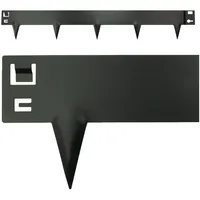 Intergarden Rasenkante Metall 600 x 16 cm 1 schwarz