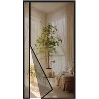 MAGICDOOR Magnet Fliegengitter Tür Glasfaser 75x200cm, Seite Öffnung Magnetvorhang Insektenschutz Balkontür Feinmaschig Ohne Bohren Fliegenvorhang Terrassentür für Schlafzimmer Wohnzimmer Küche