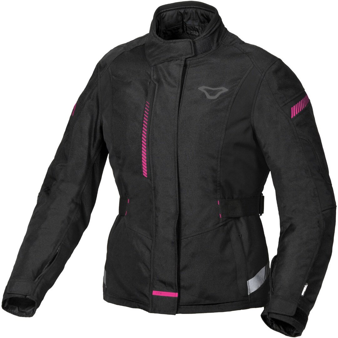 Macna Nivala waterdichte dames motorfiets textiel jas, zwart-pink, M Voorvrouw