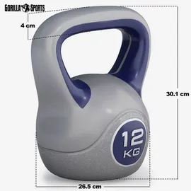 Gorilla Sports Kettlebell Kugelhantel 12 kg blau