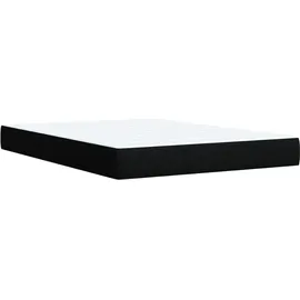 vidaXL Boxspringbett mit Matratze Schwarz 140x200 cm Stoff