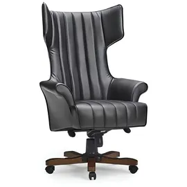 aea Chefsessel Holz/Kunstleder Schwarz