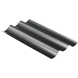 Haushalt International Baguetteblech Baguetteform bis zu 3 Baguettes gleichzeitig backen