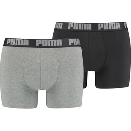 Puma Herren Boxer Shorts - Vorteilspack, Boxers, Cotton Stretch, einfarbig Grau 2XL Pack