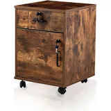 TUKAILAI Aktenschrank 40x40x57 cm Braun