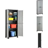 Kunststoffschrank 68x39x171,5 cm - Aufbewahrungsbox - Garderobenfach - Werkzeugschrank - Regalsystem - Kunststoffeinrichtung