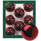 Krebs Glas Lauscha Rosenrot, Kugeln Uni