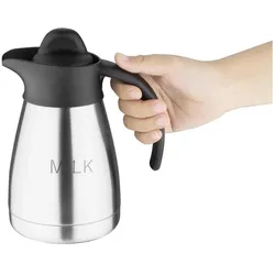 Gastronoble Thermoskanne Olympia MILK | 1 L | Edelstahl und Polypropylen | 4 Kannen