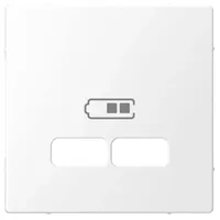 Merten Zentralplatte für USB Ladestation-Einsatz, Lotosweiß