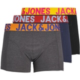 JACK & JONES Herren JACCRAZY SOLID Trunks mit Stretch-Anteil im 3er-Pack Modell Crazy blau, M