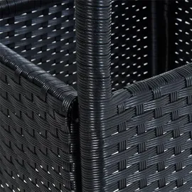 Estexo Polyrattan Beistelltisch 57 x 57 x 72 cm Schwarz