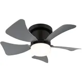 GLOBO LED Ventilator 40,6 cm Deckenventilator Schwarz