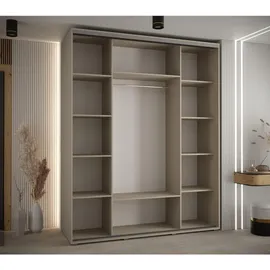 möbel kryspol Schwebetürenschrank Dakota 200 x 235,2 x 60 cm Schwarz