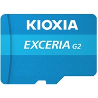 Kioxia EXCERIA G2 R100/W50 microSDHC 32GB Kit, UHS-I U3, A1, Class 10 (LMEX2L032GG2)