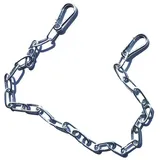 Bio Green 5er-Pack Befestigungsketten mit Karabiner | je 60 cm Länge | 2 Karabiner pro Kette | verzinkt