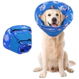 Hjumarayan Halskrause Hund Weich - Hundekragen Leckschutz, Schutzkragen Hund Wasserdicht Kragen nach OP, Leicht Trichter Verhinderung von Wunden Leckt oder Kratzt (Dunkelblau XL)