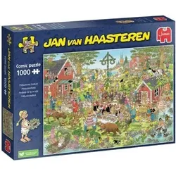 JUMBO SPIELE 1110100029 Puzzle 1000 Teile Jan van Haasteren - Mittsommerfestival