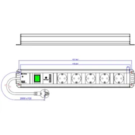 Bachmann Steckdosenleiste 5-fach 2 m Schwarz 1 St.