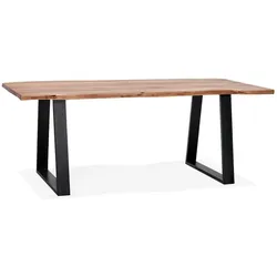 Esszimmertisch im Industriestil aus Massivholz & Metall, Rechteckig, 200x95x77 cm | Kadima Design