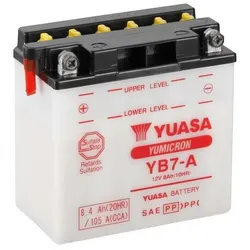 YUASA YB7-A Batterie ohne Säurepack, Größe 135 mm