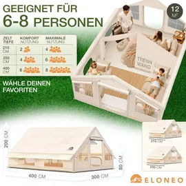 eloneo aufblasbares Zelt 4-8 Personen Beige